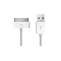 Jazooli USB Charge & Sync Dock Connector Data Cable For All iPods/iPhones/iPads - White