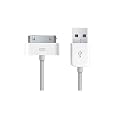 Jazooli USB Charge & Sync Dock Connector Data Cable For All iPods/iPhones/iPads - White