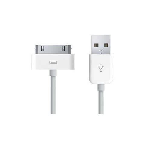 Jazooli USB Charge & Sync Dock Connector Data Cable For All iPods/iPhones/iPads - White
