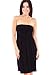 Strapless Seamless Black Smocking Tube Dress