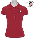 NCAA Florida State Seminoles Ladies Cabernet Red Remarkable Short Sleeve Polo
