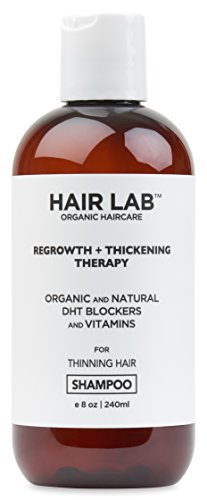Hair Lab Shampoo for Hair Loss Hair Regrowth and Thinning Hair. Organic Ingredients. DHT Blockers, Caffeine, Argan Oil. Suitable for All Hair Types. Sulfate-Free. (8 ounce)