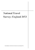 National travel survey : England 2013