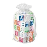 36 Color Wooden Spelling Blocks by Elegant Baby