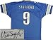 Matthew Stafford Autographed/Hand Signed Detroit Lions Blue Reebok EQT Jersey