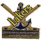 Lake Superior Lakers Hockey Cross Sticks Pin