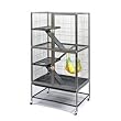 Prevue Hendryx 485 Pet Products Feisty Ferret Home with Stand, Black Hammertone