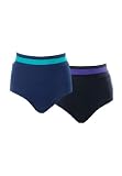 Woman Within Plus Size Briefs for swimming in a flattering colorblock style by Swim 365