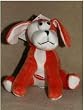 Dog Toy - Zanies Bungee Barker Plush Pull Tug Pet Toy with Squeaker - Orange