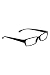 Black Rectangle Clear Lens Reader Glasses