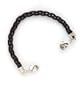 Black Braid Fashion Alert Medical ID Bracelet