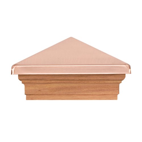 McFarland Cascade Terratec Copper High Point Cedar Post Cap, Fits 4x4-Inch Post