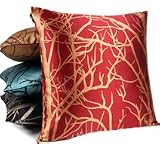 Decorative Modern Firebrick Red Throw Pillow Cover