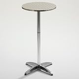 Profiline 413707 Bistrotisch, Aluminium, Durchmesser 60 cm, h&ouml;henverstellbar 70 / 110 cm