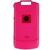 AT&T Cingular Motorola MOTORAZR Razr V3xx Snap-On Magenta Rubberized Texture Crystal Case Cover with Removable Belt Clip