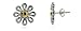 Eve's Addiction Sterling Silver Daisy Stud Earrings