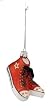 4" Noble Gems Orange High Top Sneakers Christmas Mouth Blown Glass Ornament