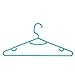 Honey-Can-Do HNG-03588 Plastic Tubular Hangers with Hanging Hooks, 15-Pack, Aqua