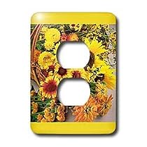 Flowers - Sun Flower flowers - Light Switch Covers - 2 plug outlet cover