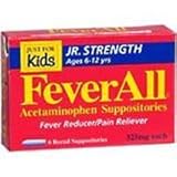 FeverAll Acetaminophen Suppositories Jr Strength Ages 6 12 Years 6 ea