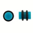 No Piercing Required - High Quality Blue Acrylic Fake Plugs - Imitation 4G with Rubber Bands - Very Strong Magnets - Sold as a Pair