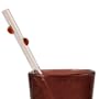 GlassDharma DD9.5AM8 Decorative Dots 9.5mm Glass Straw - Amber