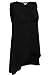Meaneor Women's Sleeveless Hollow out Front Irregular Hem Loose Tank Top