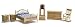 Oak Master Bedroom Set Dollhouse Furniture 1"scale - 6 Pieces