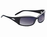 Angel Black on White Traffic Sunglasses w/ Smoke Gradient Lens