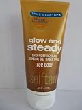 Bath & Body Works True Blue Spa Glow And Steady Daily Moisturizer and Gradual Self Tanner with SPF 15 For Body