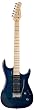 Godin Freeway Classic Leaftop Electric Guitar, Trans Blue Flame - Maple Fingerboard