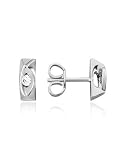 Forzieri 18K White Gold & Diamond Eye Earrings