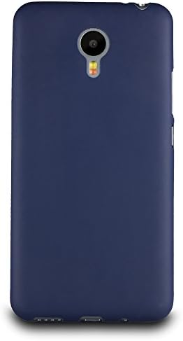 Meizu M2 Note Back Cover + Tempered Glass Screen Protector , Ultra Thin TPU Silicone Soft Gel Case Cover Skin for Meizu M2 Note Meilan Note2 (Blue)