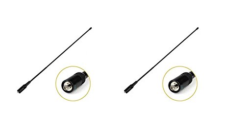 2Pcs Baofeng NA-771 Dual Band Soft Antenna (144/430Mhz) 15.6" For BaoFeng, Kenwood, Wouxun Compatible (UV-82 UV-5R BF-F8HP GT-3 BF-F8+ Series) Handheld Antenna For Radio SMA Male Interface