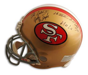 John Taylor Signed 49ers Full Size Authentic Helmet - SB XXIII GW Catch