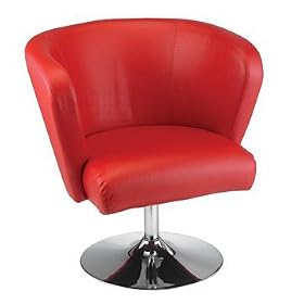 Swivel Chair - Enterprise Series Red Faux Leather by Adesso