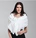 New Ivory Faux Fur Bridal Special Occasion/ Wedding Shawl with Flower