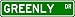 GREENLY Street Sign ~ Personalized Family Lastname Sign ~ Gameroom, Basement, Garage Sign **