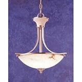 00-0081-G8-55 U Pendant in Bronze and White alabaster by LEDS