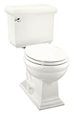 Kohler K-3532-0 Memoirs Comfort Height Round Front Toilet with Insuliner Tank Liner, Classic Design