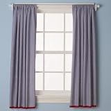 Kids Curtains: Kids Blue Railroad Stripe Curtain Panels