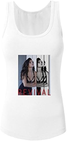FK Selena Gomez The Revival Tour 2016 Live Concert women's O Neck Tee shirt White X-Large