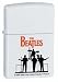 Zippo Lighter Beatles Silhouette, White Matte Image