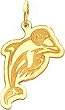 14K Gold NFL Miami Dolphins Logo Charm