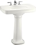 Kohler K-2347-8-0 Bancroft 30 pedestal lavatory with centers for 8 centers, White