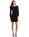 Maggy London Women's Long Sleeve MJ Embellished Cuff Dress, Black, 10