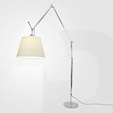 Tolomeo Mega Stehleuchte aluminium / mit Dimmer/Pergamentschirm/Größe 3/Ø42cm