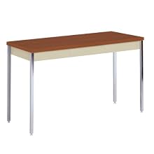 Sandusky Lee AT6020-PU Putty Powder Coat Activity/Utility Table with Oak Top, 29" Height x 60" Width x 20" Depth