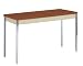 Oak Tables - Sandusky Lee AT6020-PU Putty Powder Coat Activity/Utility Table with Oak Top, 29" Height x 60" Width x 20" Depth