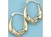 14KT Oval Puff Swirl Hoop Earrings 14KT GOLD